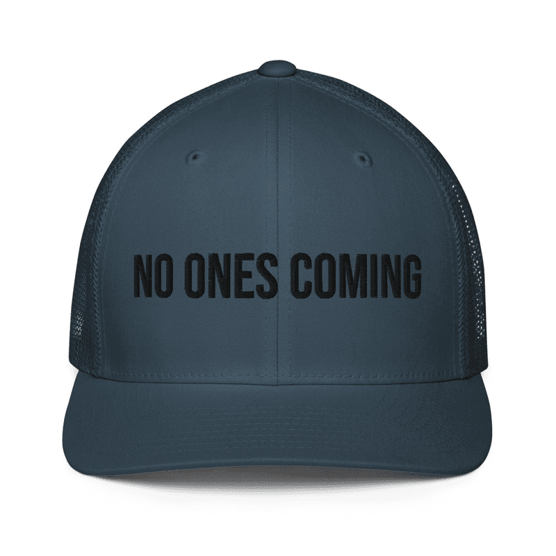 Closed-back trucker cap — Navy
