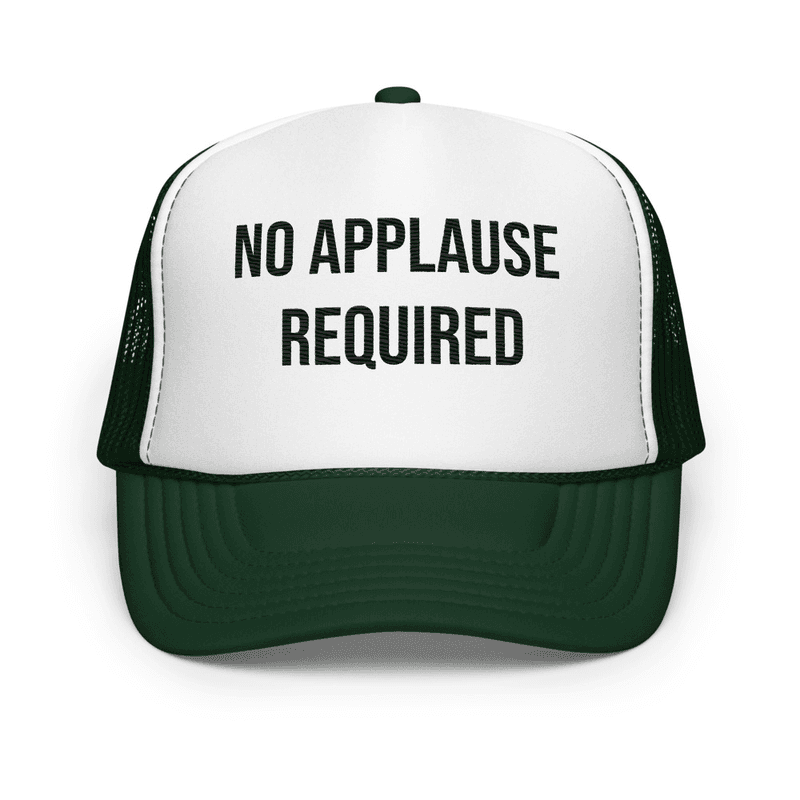 Foam trucker hat — Dark Green /White/Dark Green