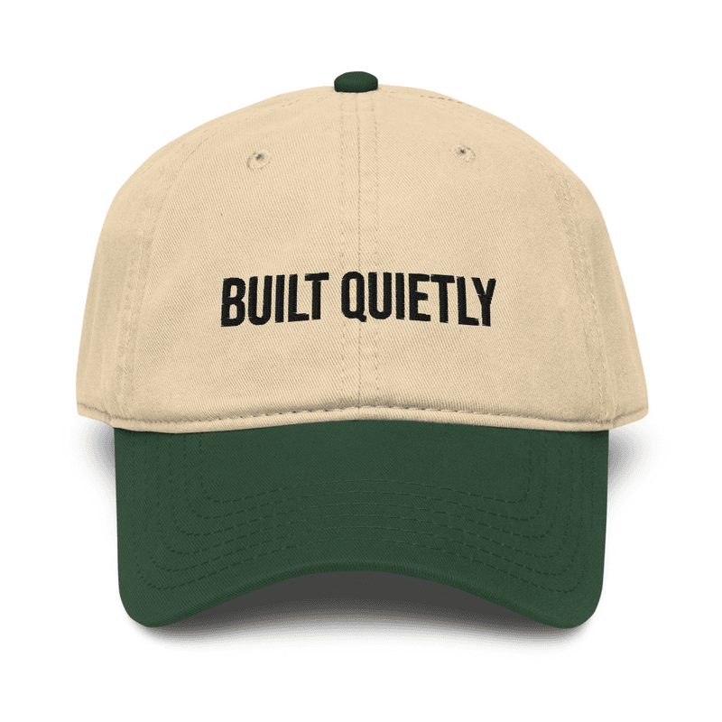 Garment washed baseball cap — Dark Green/Khaki