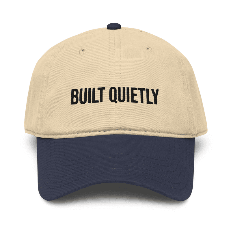 Garment washed baseball cap — Navy/Khaki