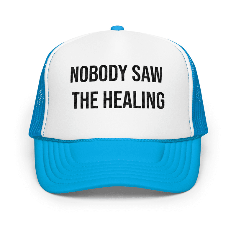 Foam trucker hat — Blue / White / Blue