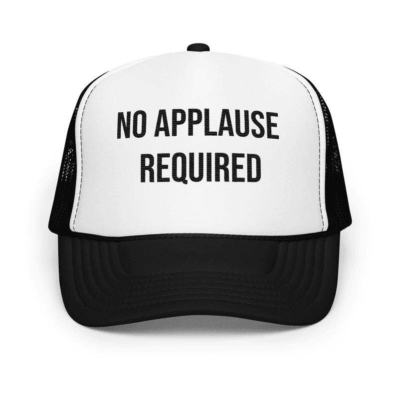 Foam trucker hat — Black / White / Black