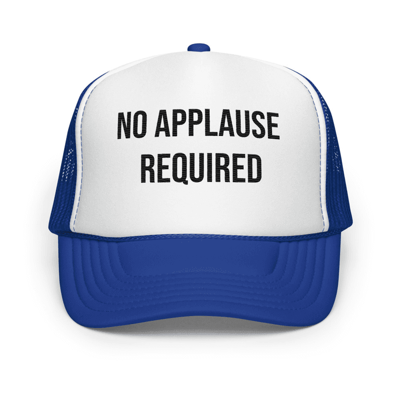 Foam trucker hat — Royal/ White/ Royal