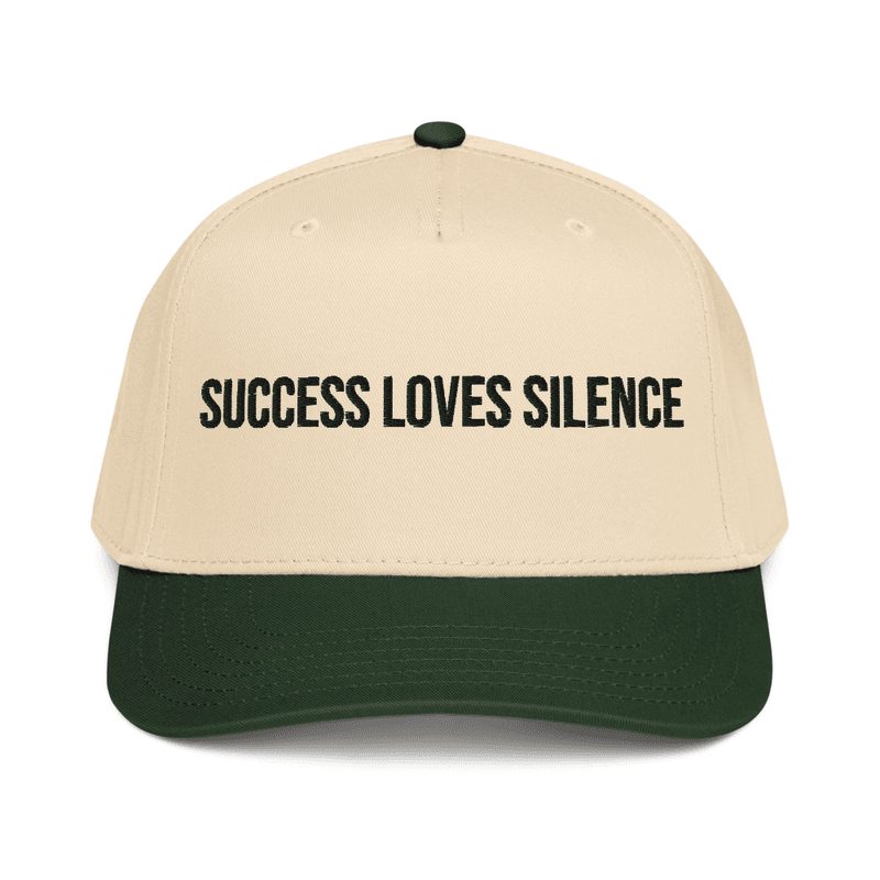 5 panel cap — Dark Green/Natural