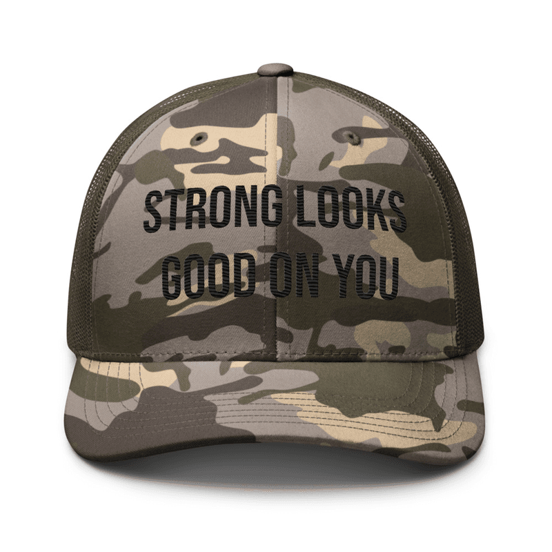 Camouflage trucker hat — Camo/Olive