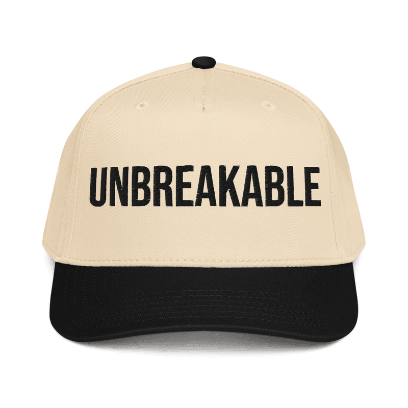 5 panel cap — Black/Natural