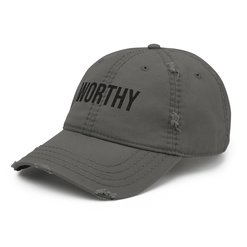 Distressed Dad Hat — Charcoal Grey