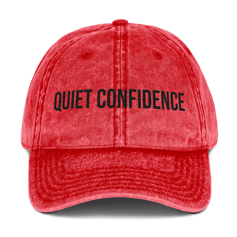 Vintage Cotton Twill Cap — Red