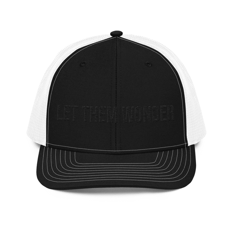 Trucker Cap — Black / White