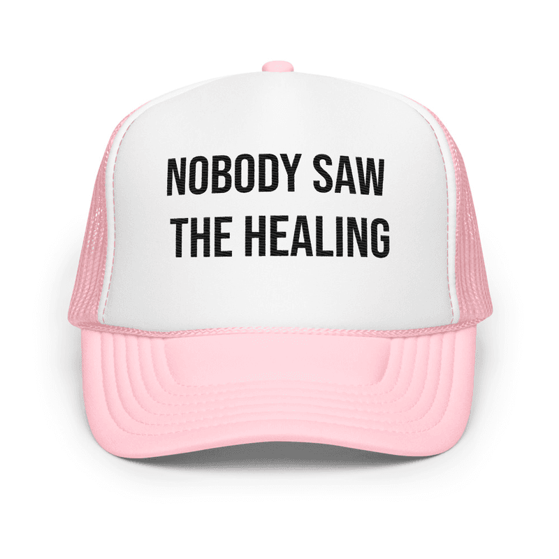 Foam trucker hat — Light Pink / White / Light Pink