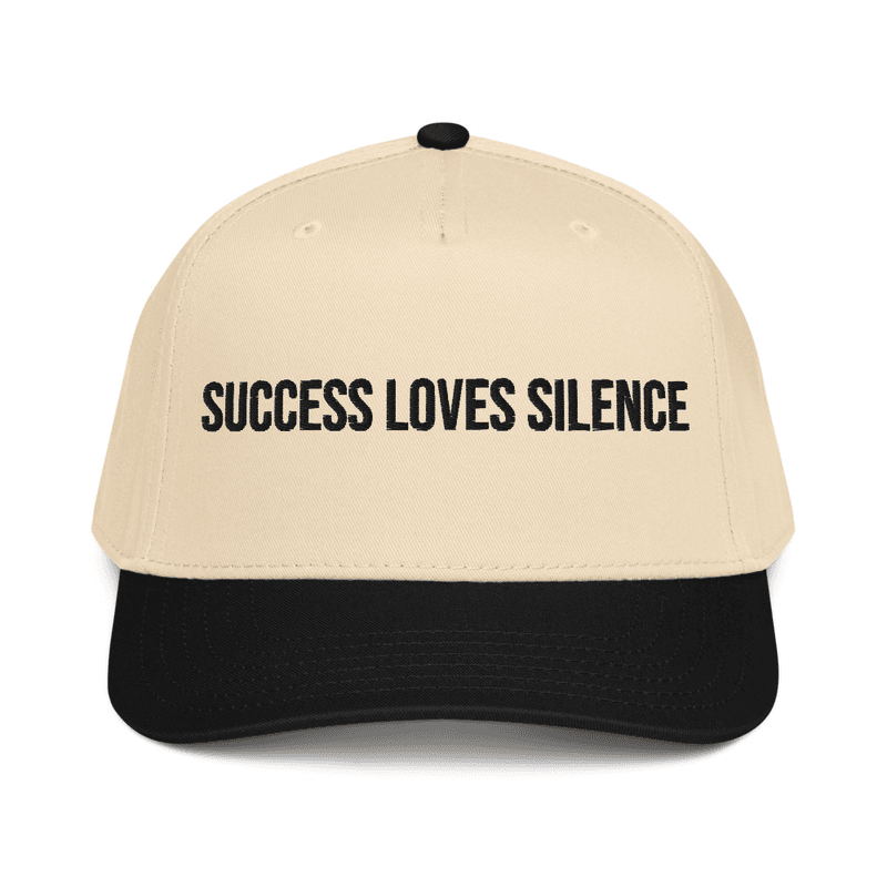 5 panel cap — Black/Natural