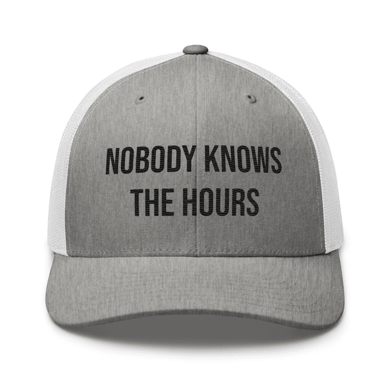 Trucker Cap — Heather Grey/White