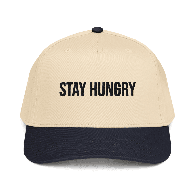 5 panel cap — Navy/Natural