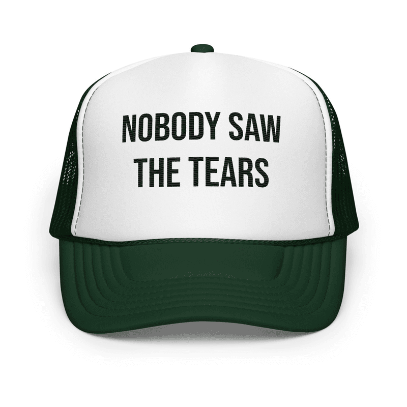 Foam trucker hat — Dark Green /White/Dark Green