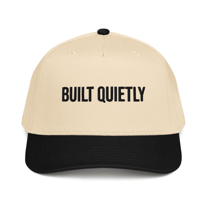 5 panel cap — Black/Natural
