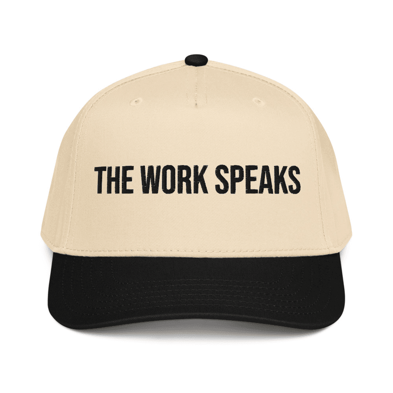 5 panel cap — Black/Natural