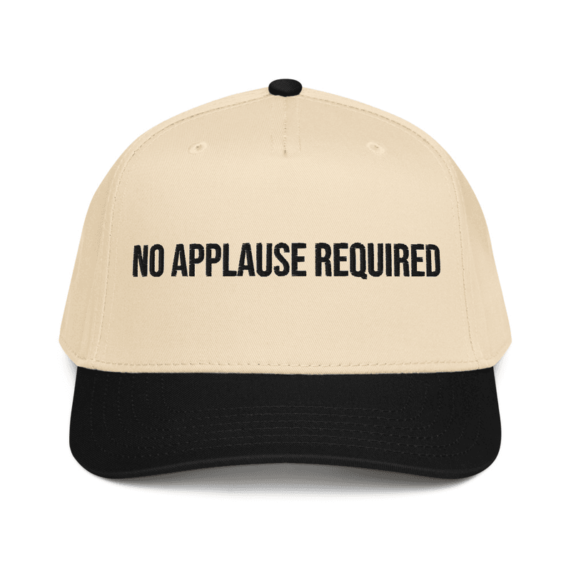 5 panel cap — Black/Natural