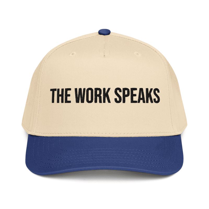 5 panel cap — Royal/Natural