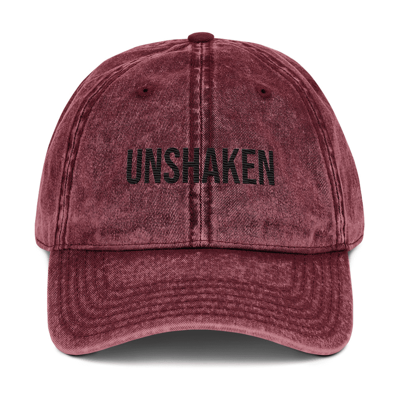 Vintage Cotton Twill Cap — Maroon