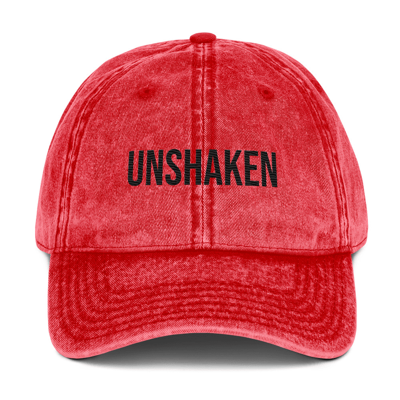 Vintage Cotton Twill Cap — Red