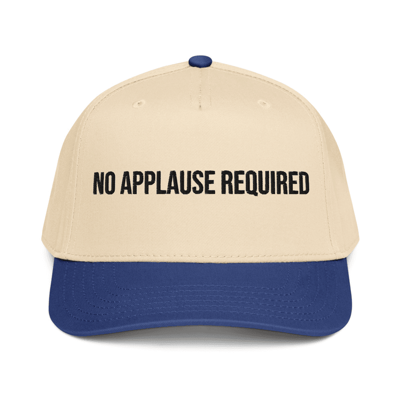 5 panel cap — Royal/Natural